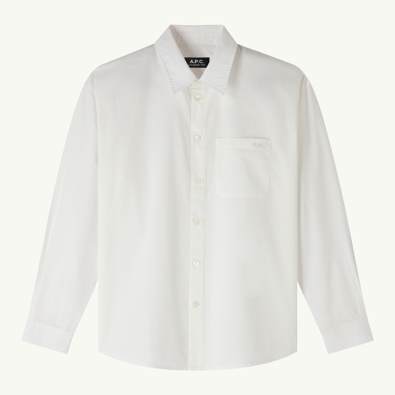 Women's Embroidered Boyfriend Shirt - White