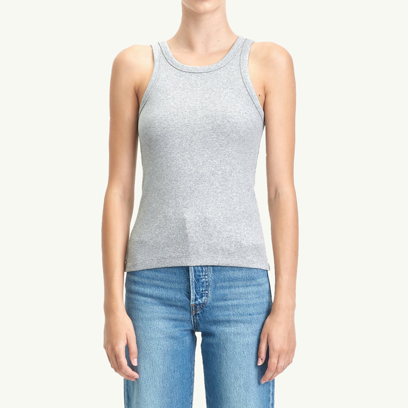 Women's Fitted Rib Tank - Marle