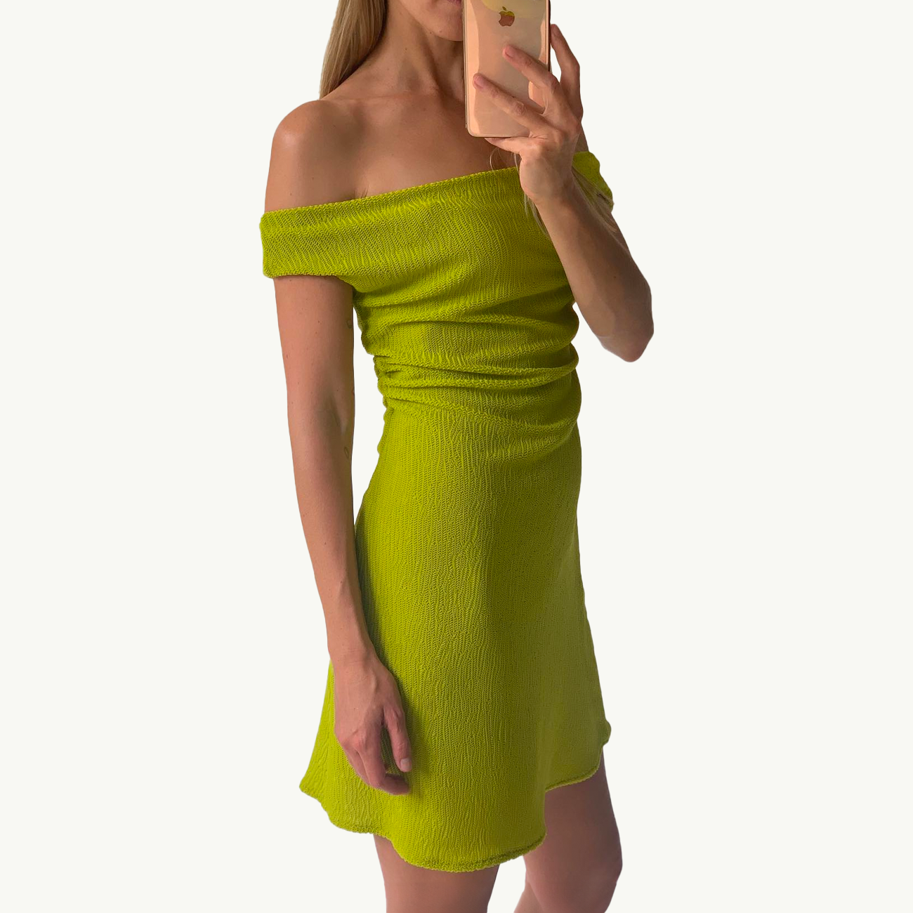 Vera Mini Dress - Chartruesse Scrunch