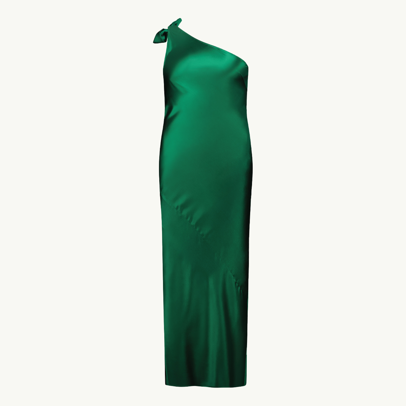 One Shoulder Wilmer Dress - Emerald Green
