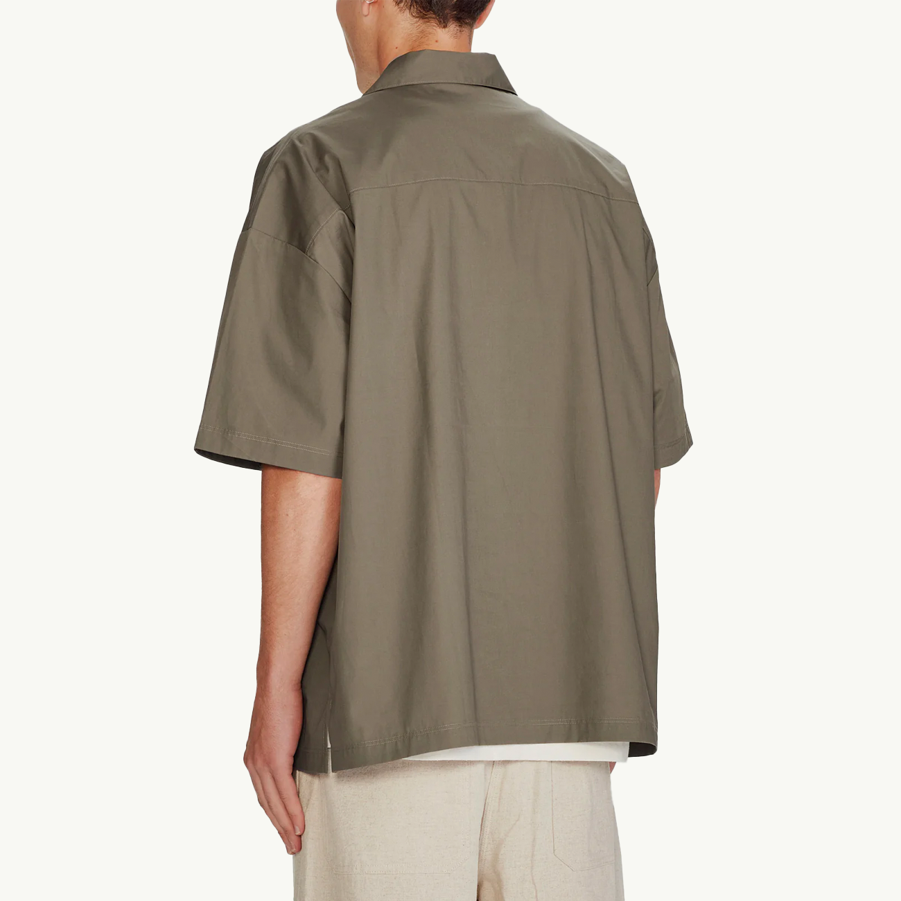 Relaxed Fit Popover Shirt - Olive