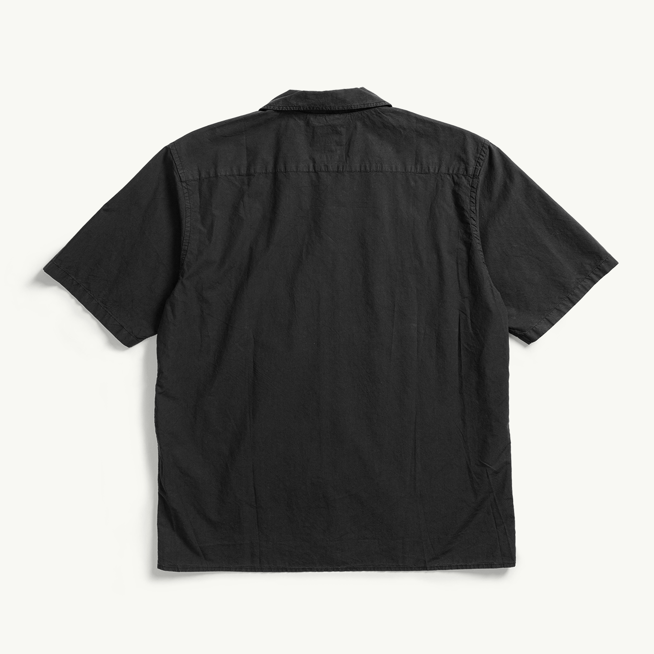 Carsten Cotton Tencel SS Shirt - Black