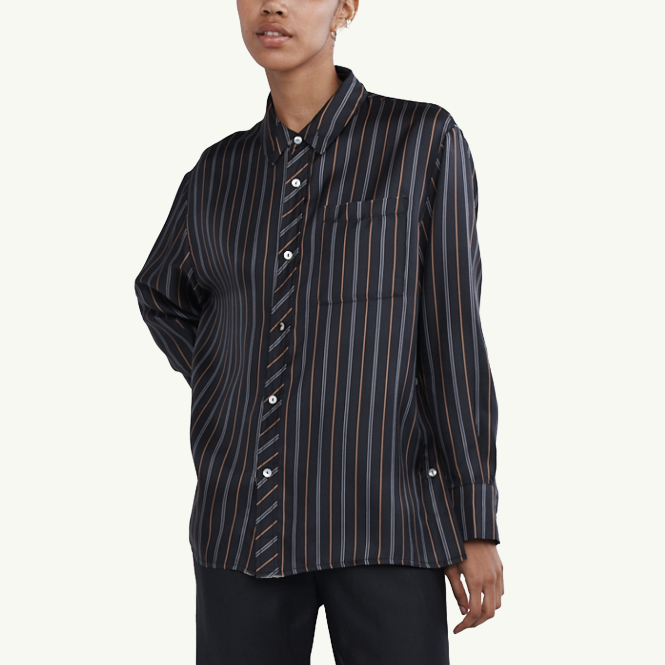 Aurora Shirt - Black Stripe