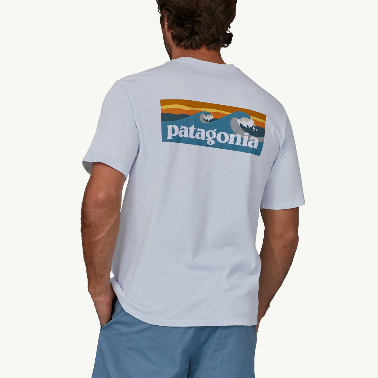 Boardshort Logo Pocket Responsibili-Tee - White