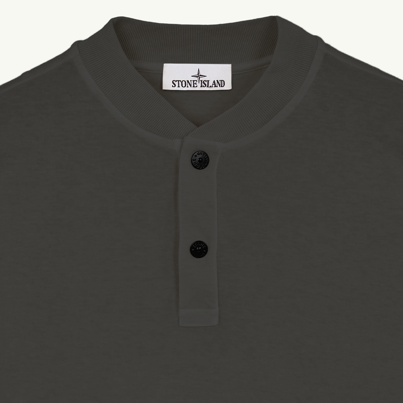 T-Shirt SS Two Button Henley - Charcoal 6580