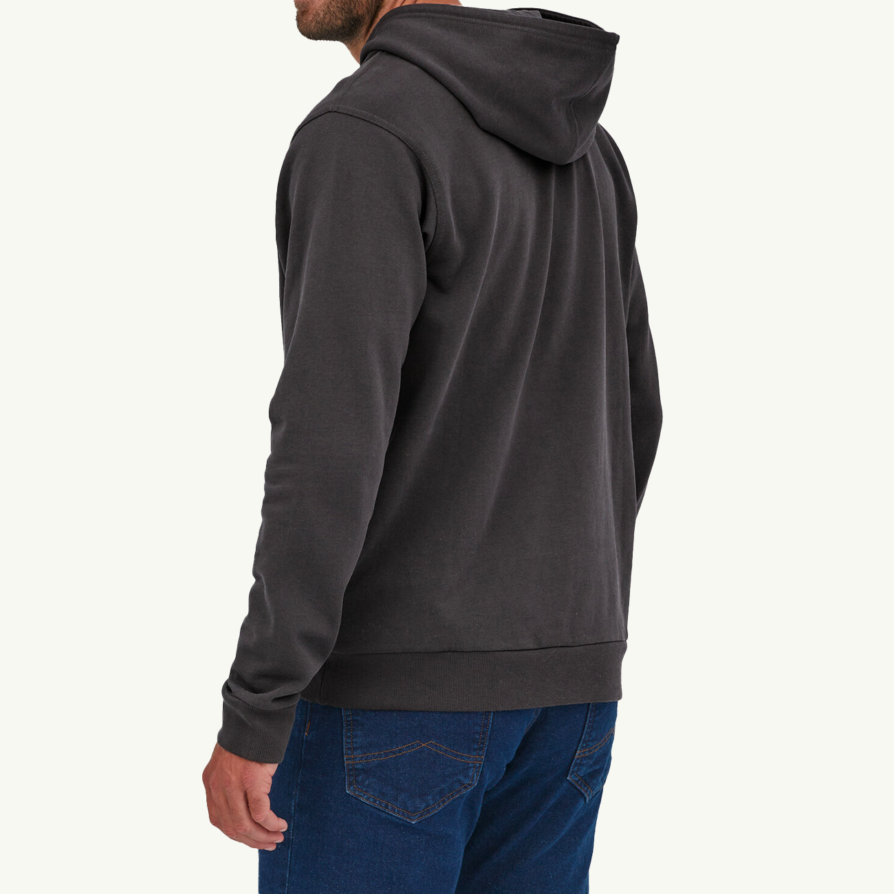 Regenerative Organic Certified Cotton Hoody Sweatshirt - Ink Black
