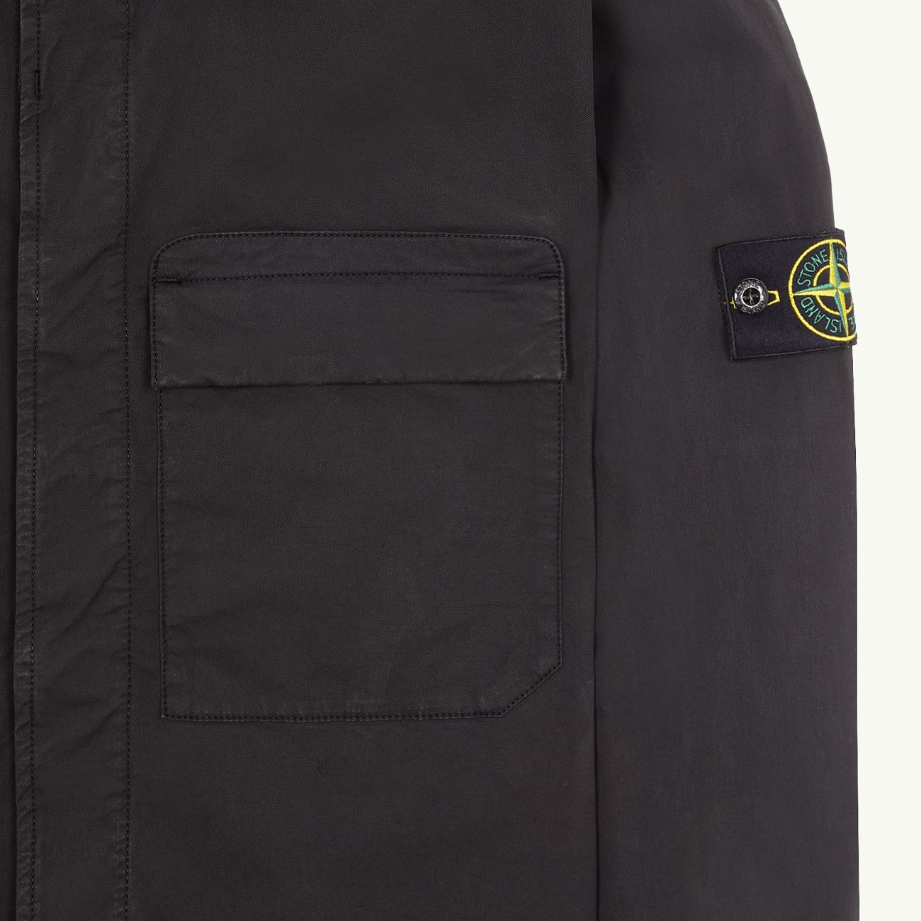 Overshirt Patch Single Chest Pocket - Black 2980