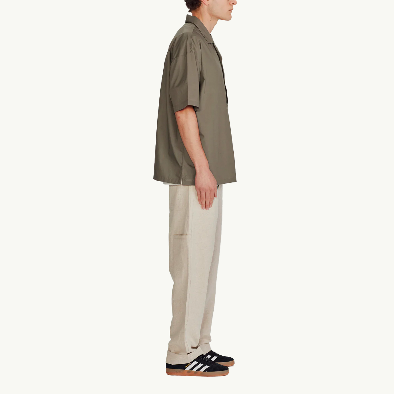 Relaxed Fit Popover Shirt - Olive