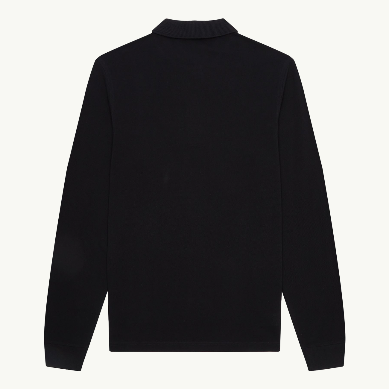 LS Plain Fred Perry Shirt - Black/Chrome