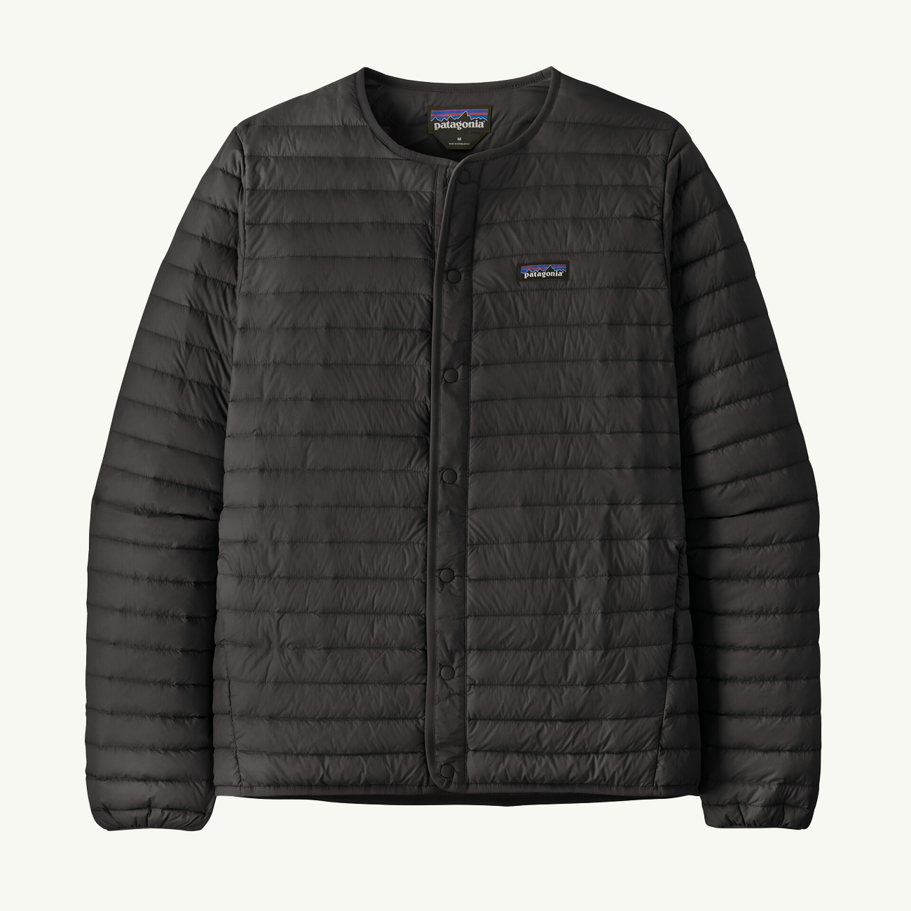 Lightweight Down Sweater Cardigan - Black