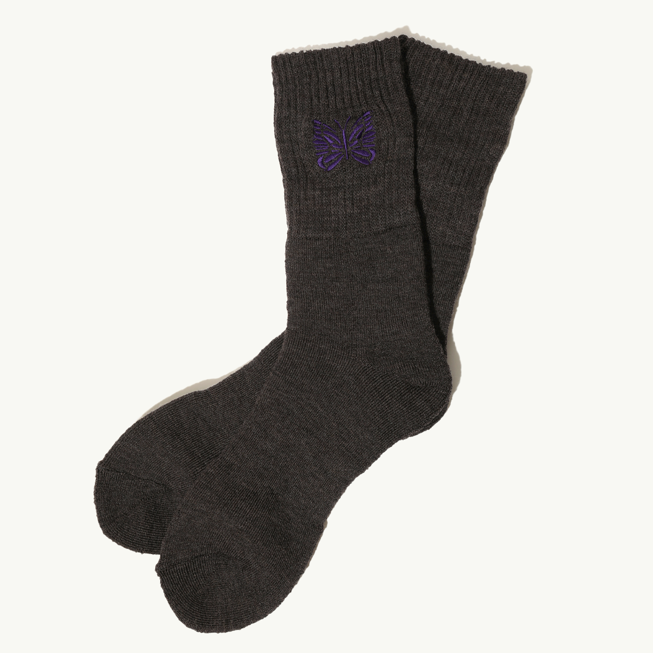 Rib Socks Shetland Wool - Umber