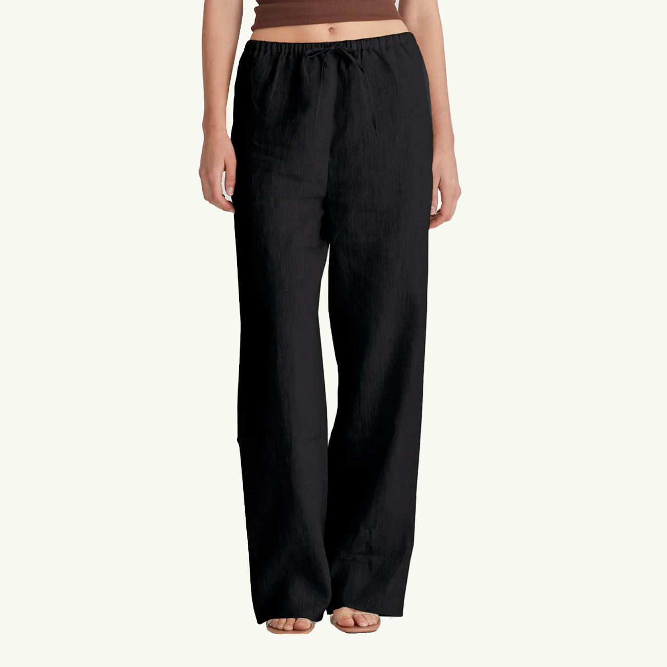 Women's Linen Resort Pant - Black