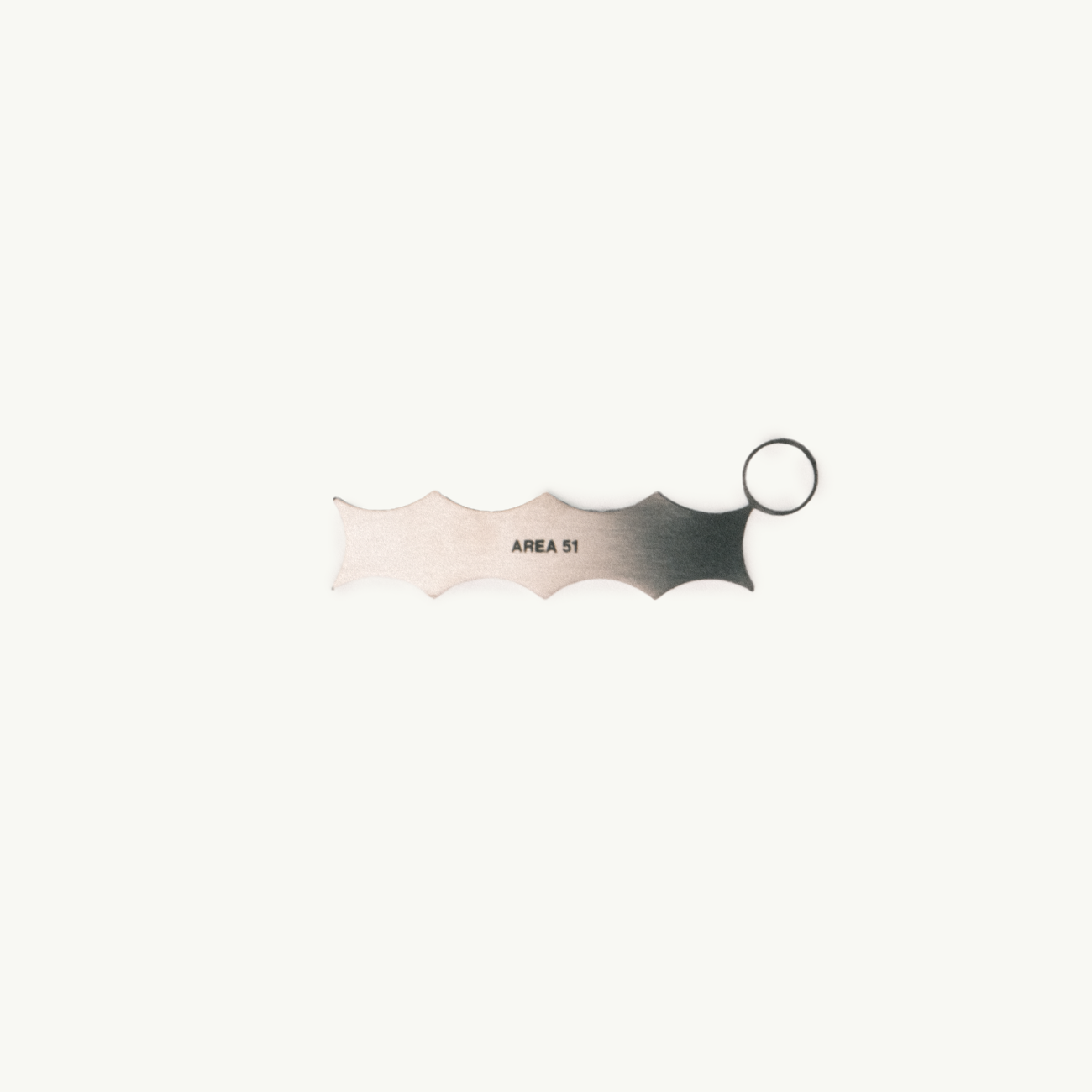 'In Your Area' Charm - Brushed Steel