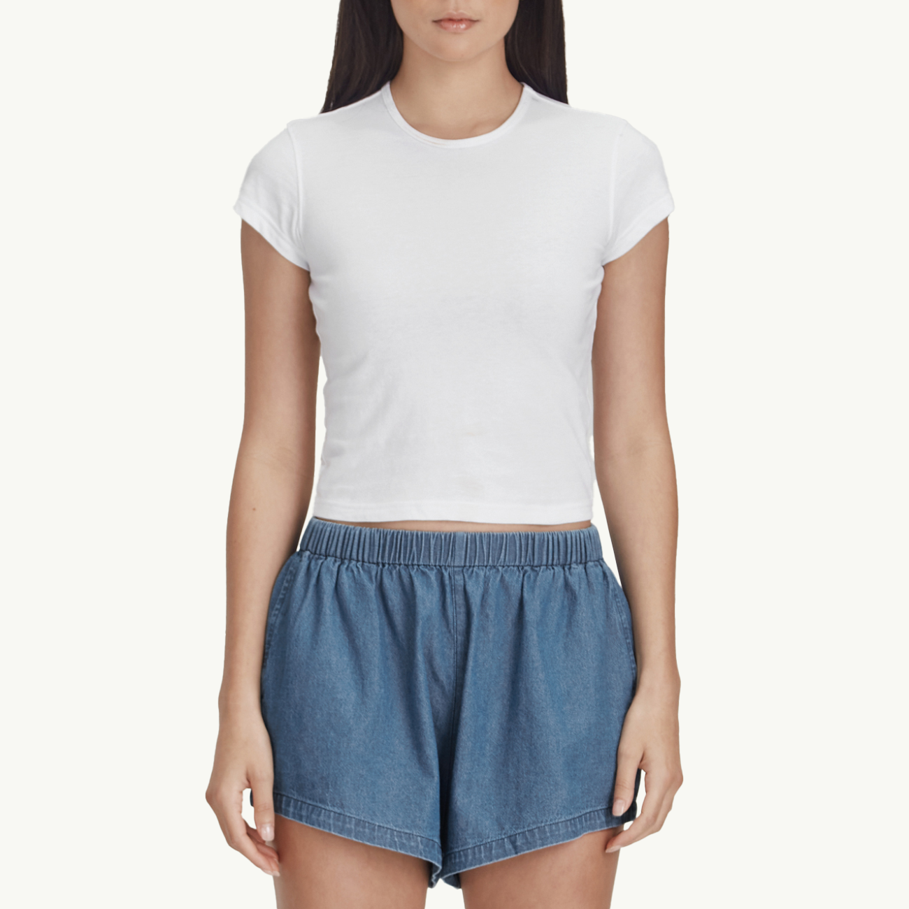 Women's Baby Tee - White