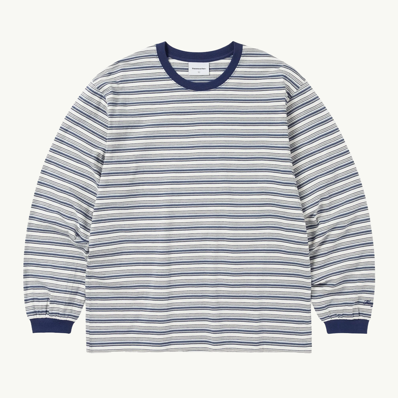 Striped LS Tee - Ivory