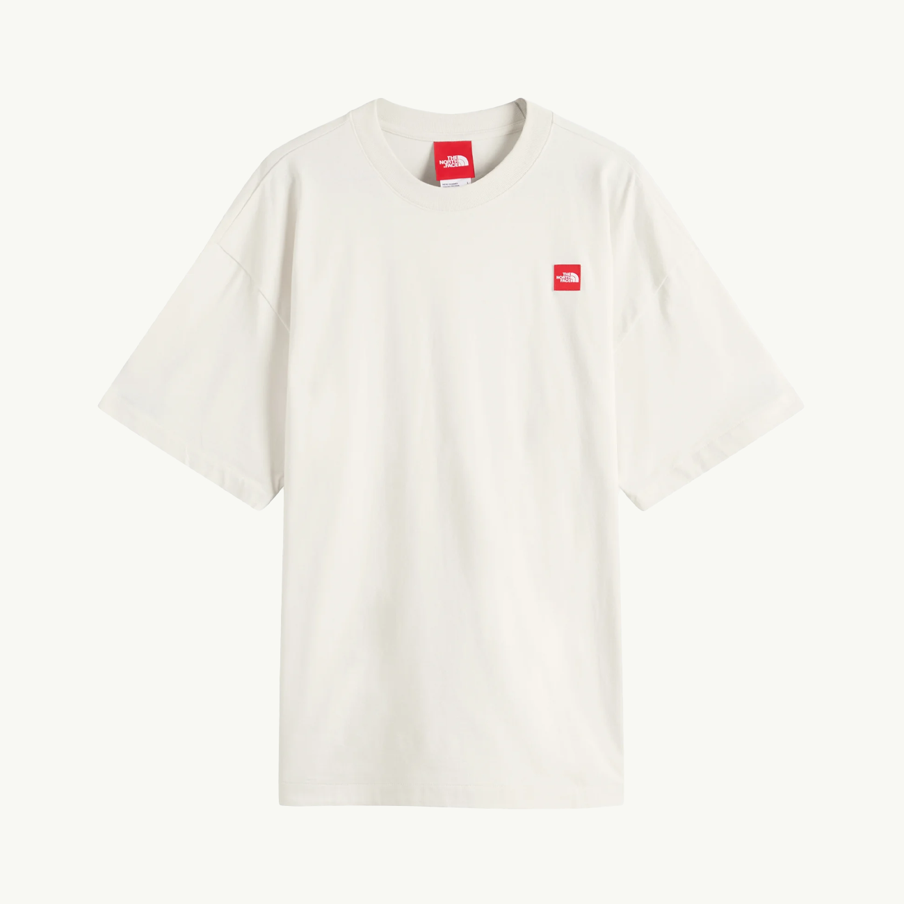 Red Box Tee - White Dune