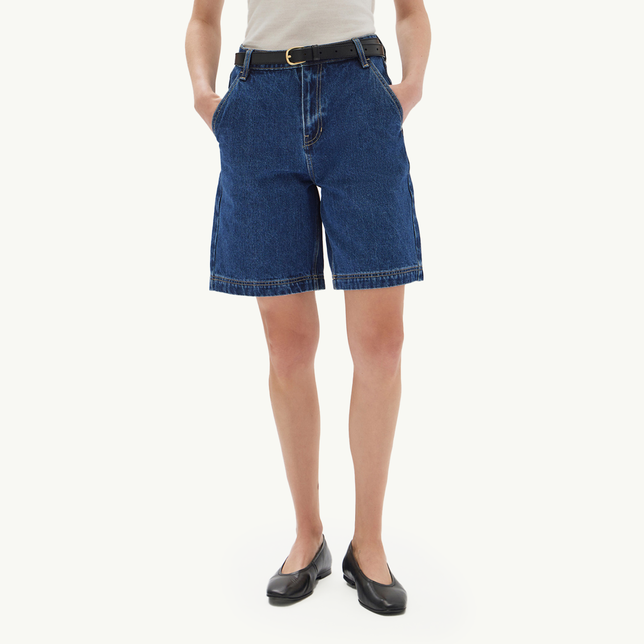 Women's Longline Denim Short - Heritage Blue