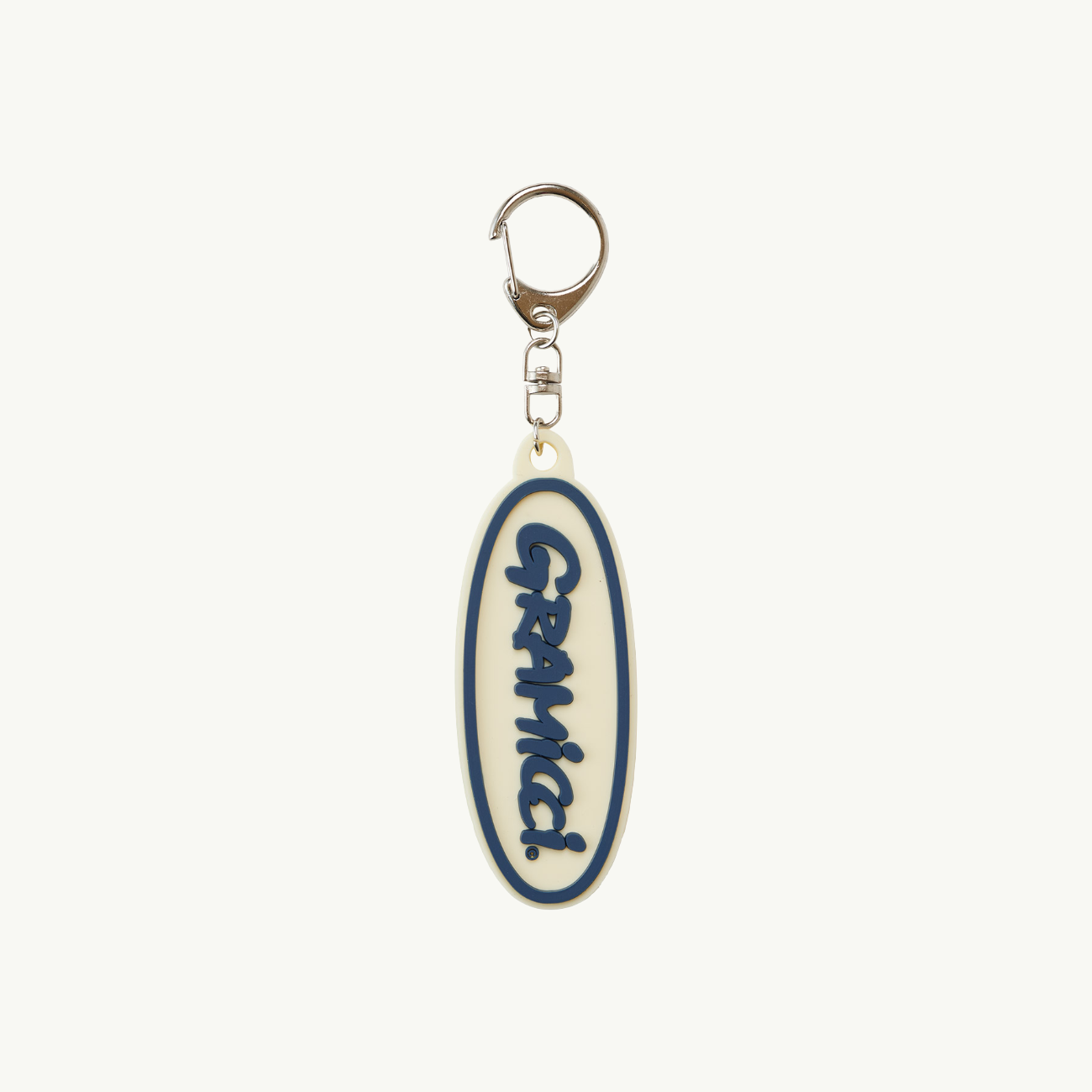 Oval Key Ring - Off White