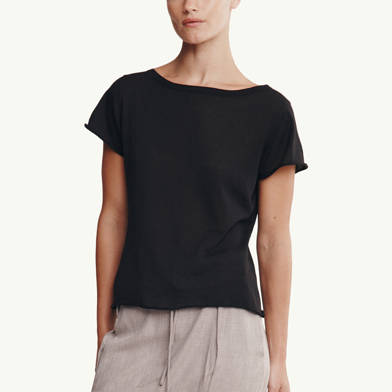 Lill Knit Tee - Black