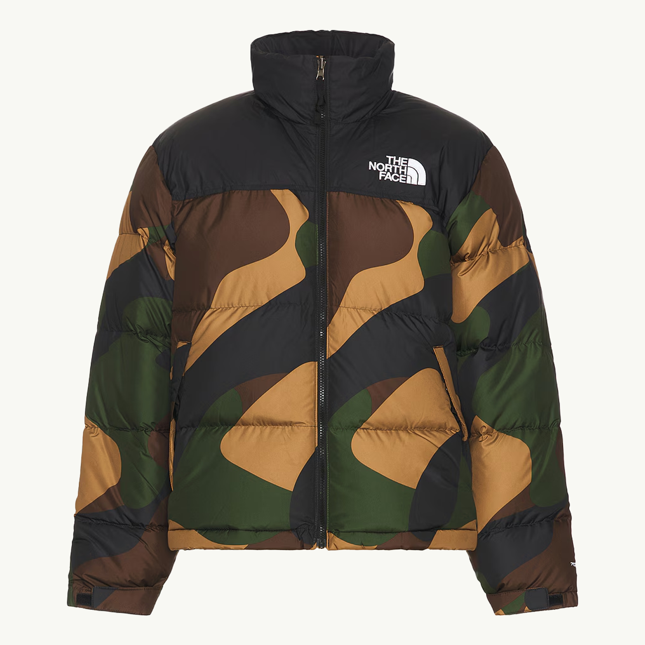 96 Retro Nuptse Jacket - TNF Black/Block Camo Print