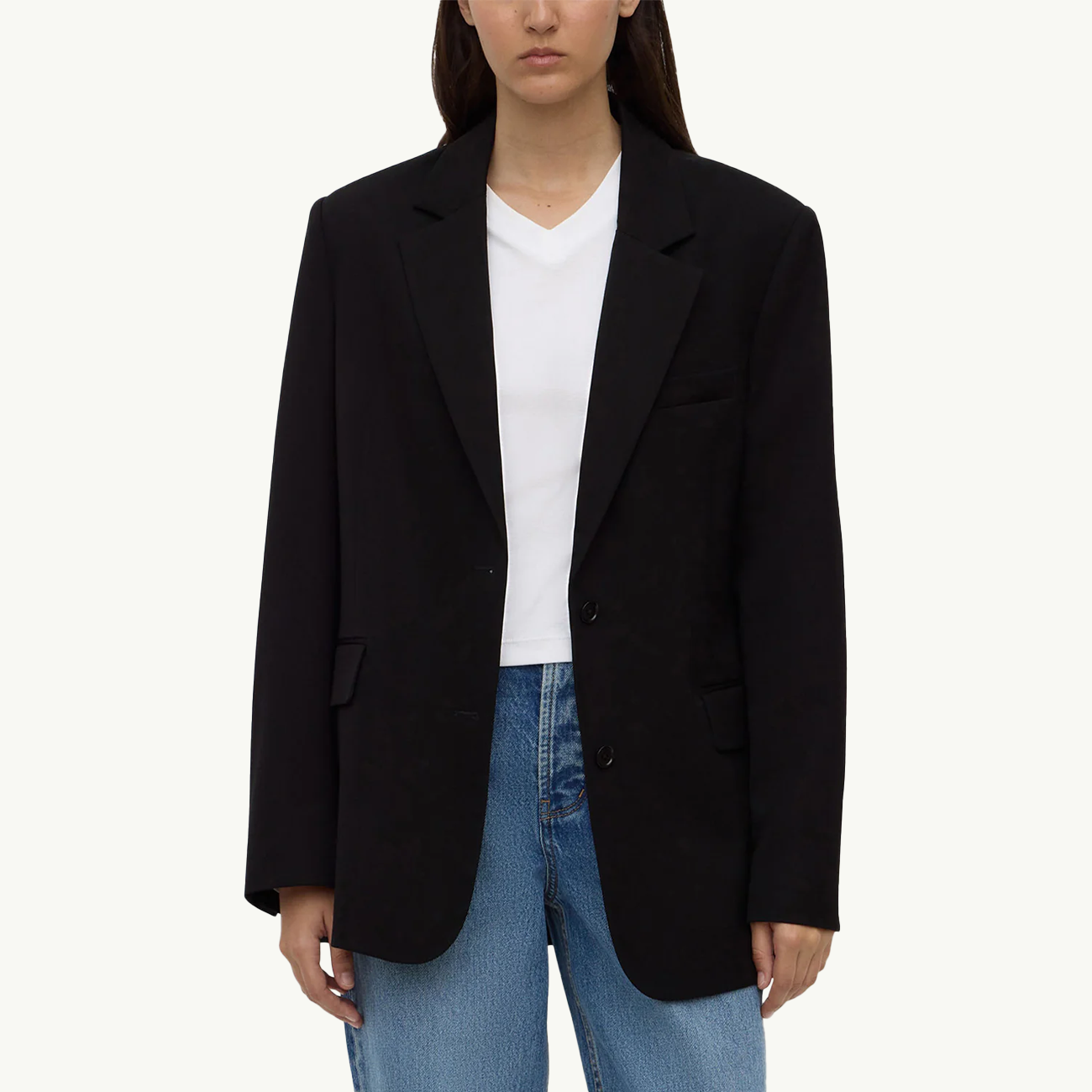 Anika Wool Blazer - Black