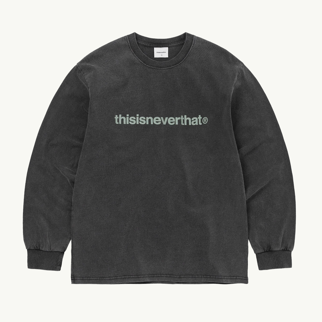T-Logo LS Tee - Washed Black
