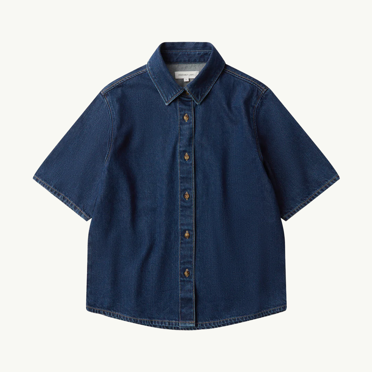 Boxy Denim Shortsleeve Shirt - Heritage Blue