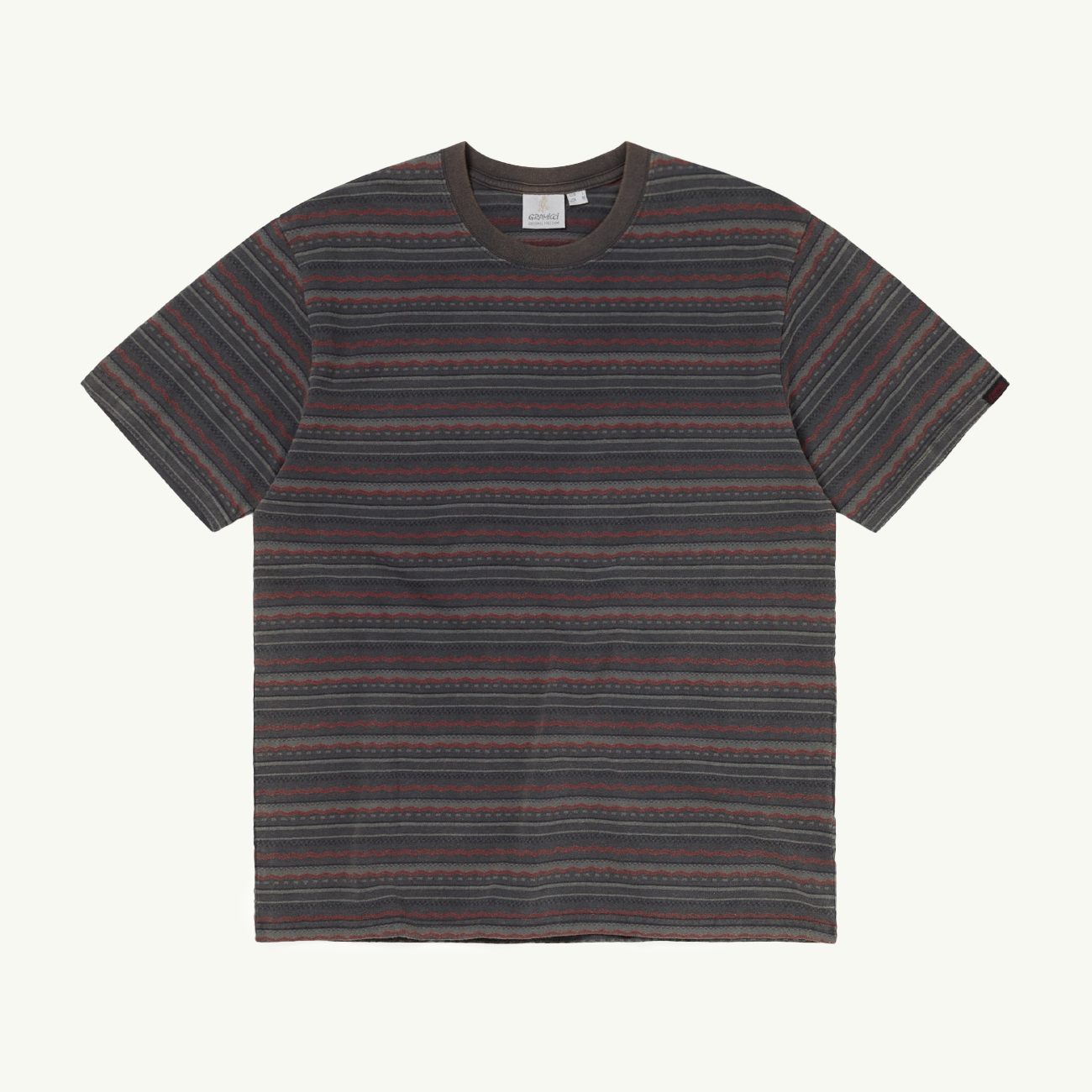 TINT x GRAMICCI Faded Striped Tee - Charcoal