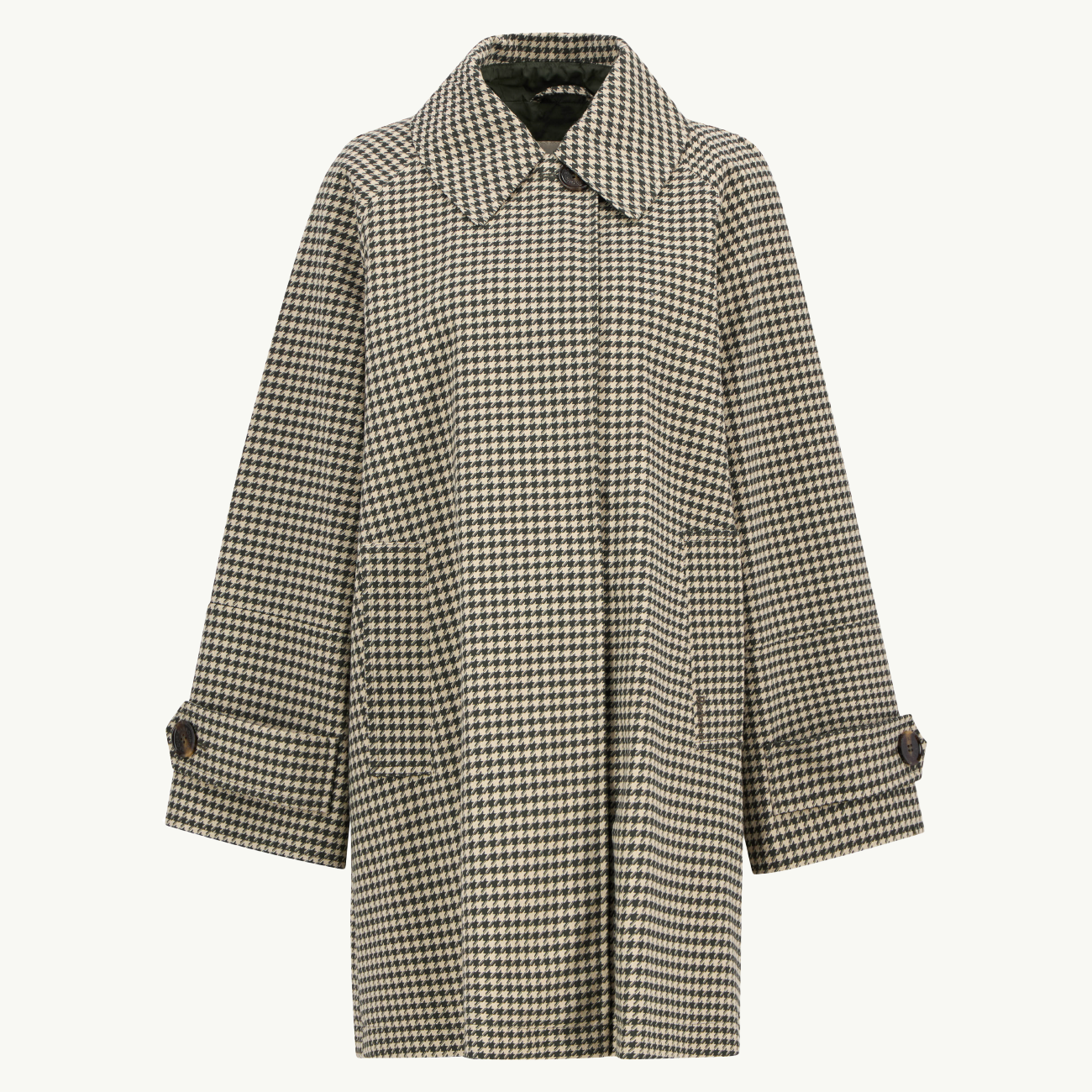 Kennedy Check Showerproof Jacket - Sage Houndstooth/Mist