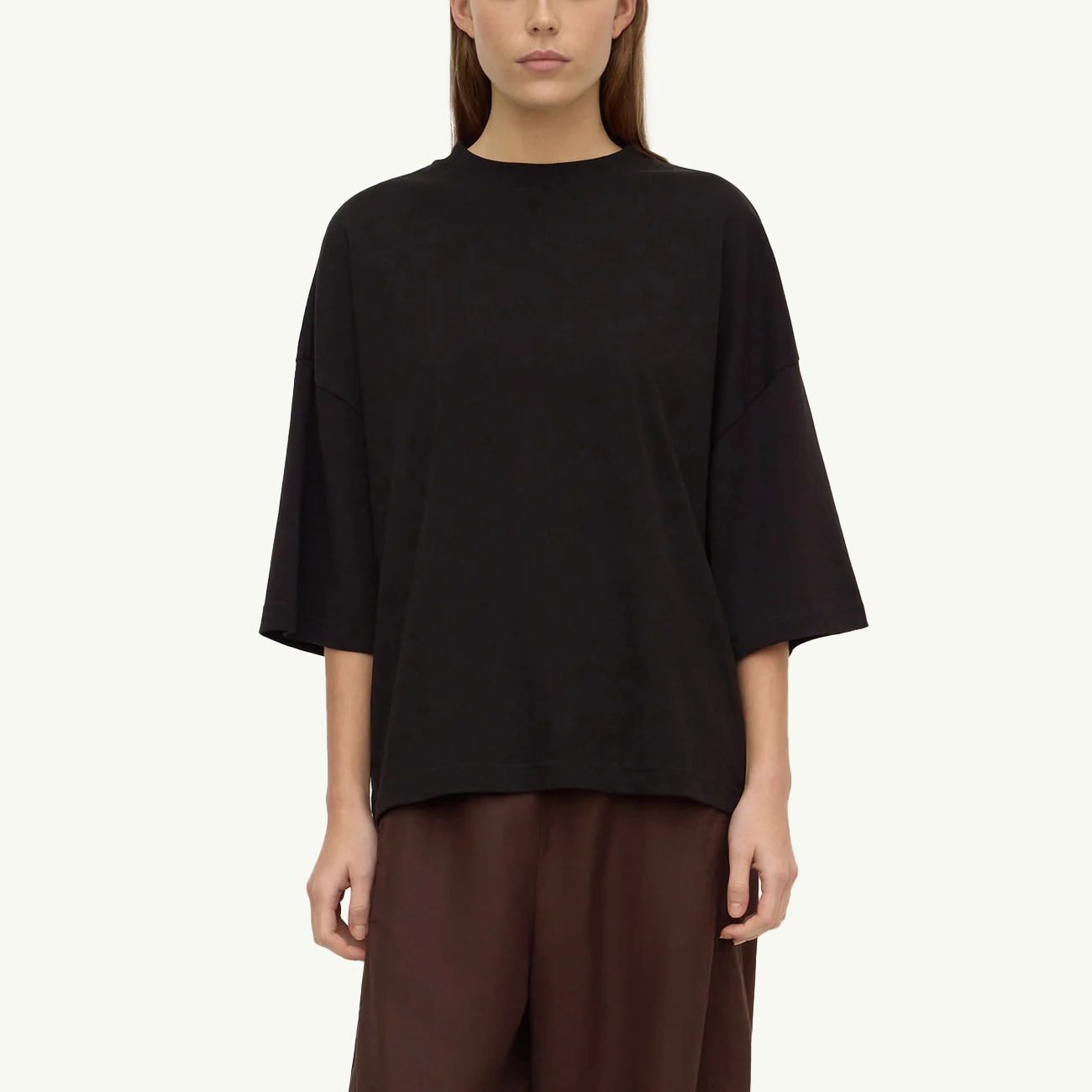 Max Cotton Oversized Tee - Black