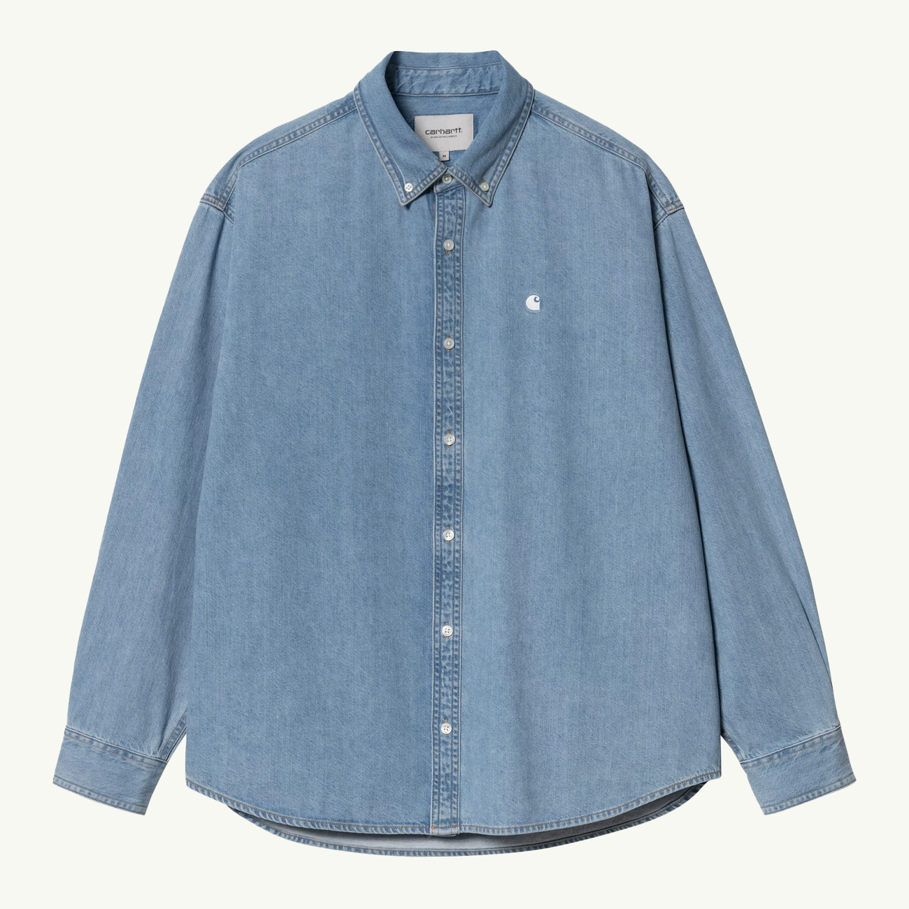 Lucas LS Shirt - Blue Bleached