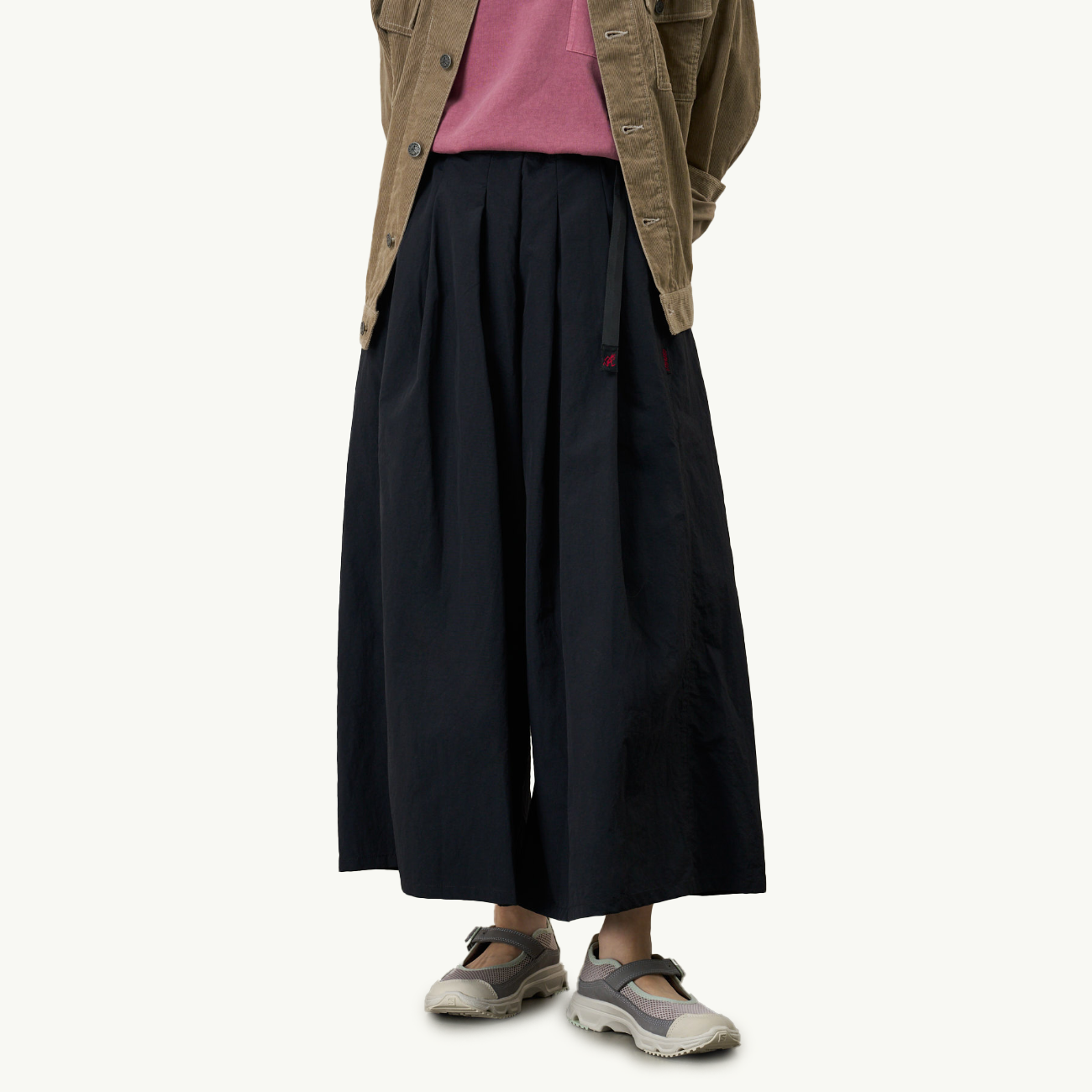 Nylon Flare Pant - Black