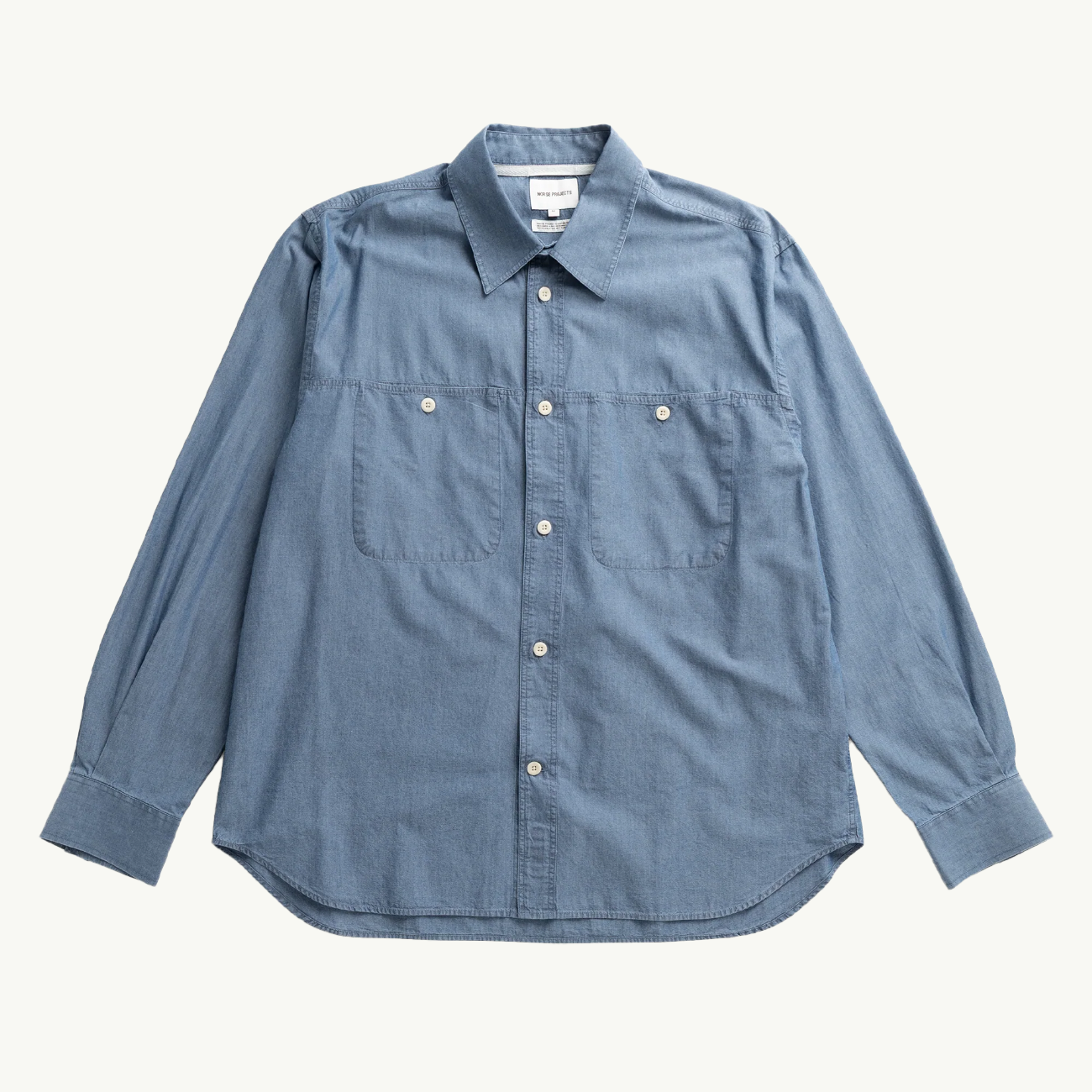Falster Chambray Oversize Shirt - Dark Blue