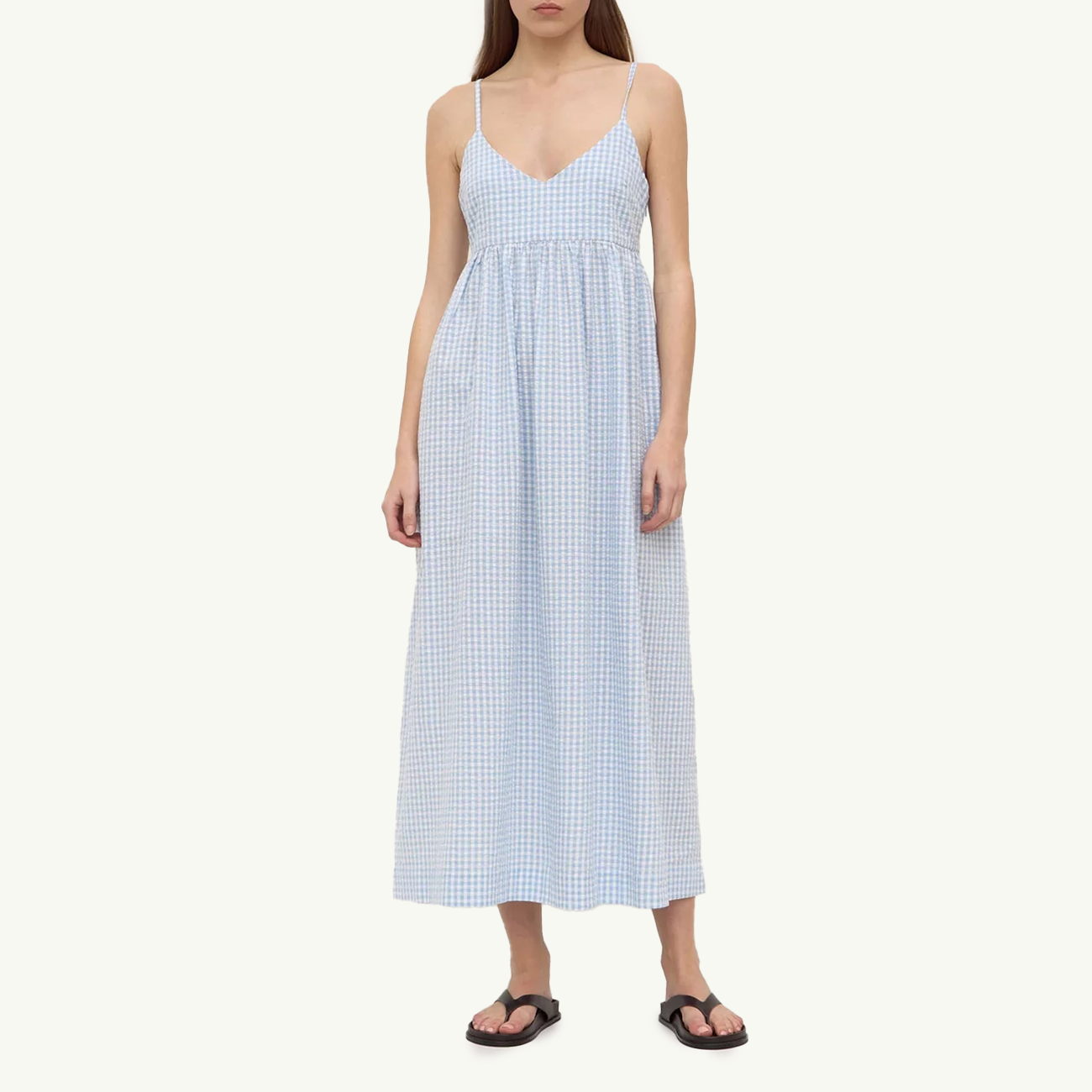 Ainslee Midi Dress - Blue Check