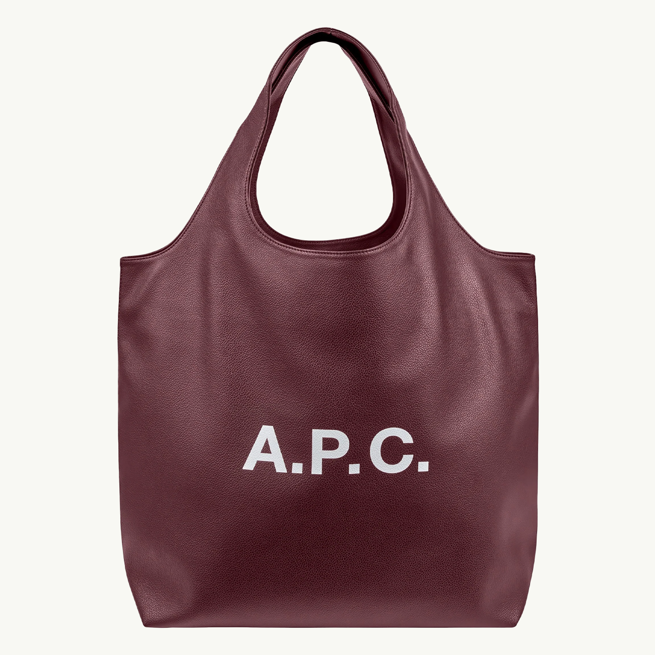 Tote Leather Ninon - Aubergine