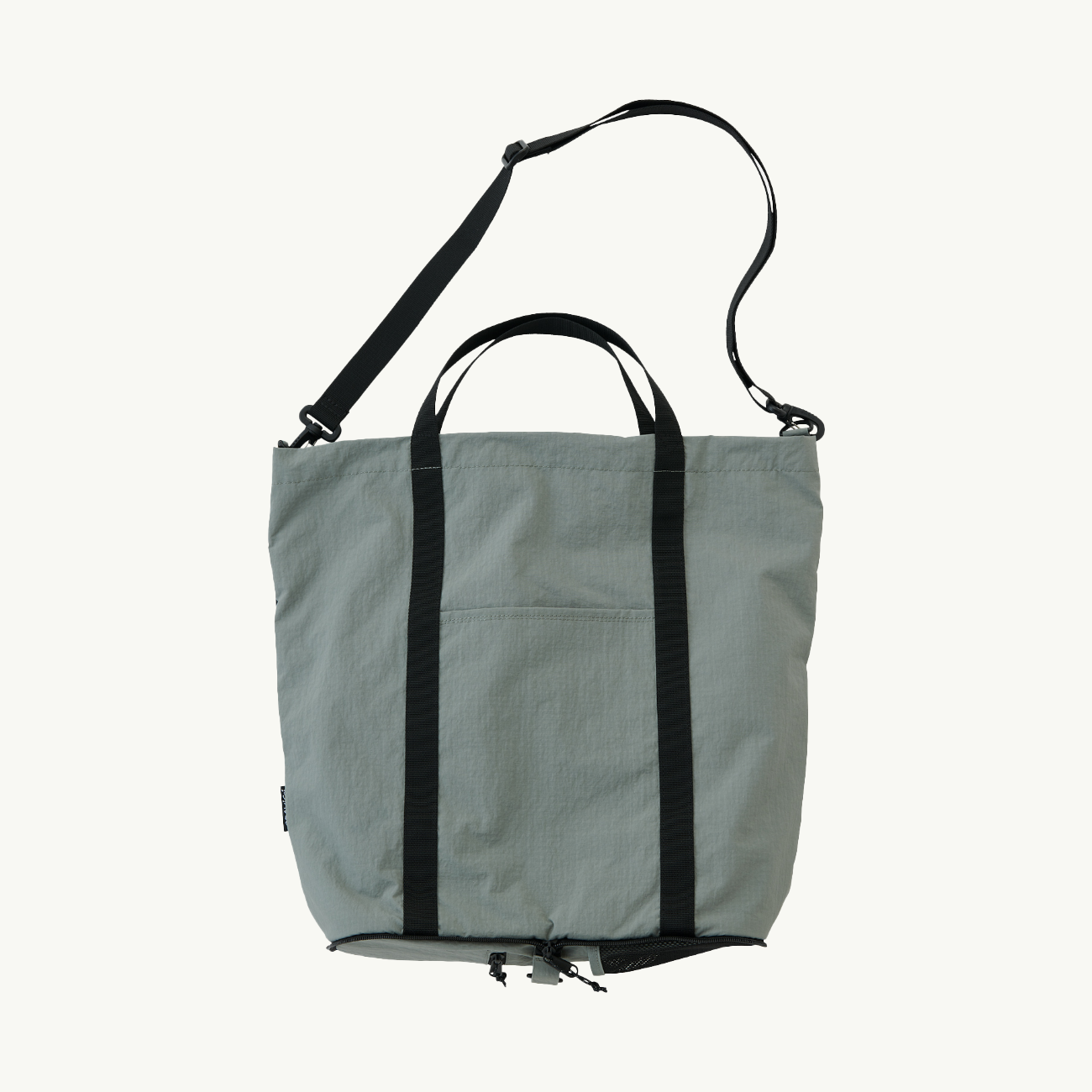 Nylon Packable Tote - Grey