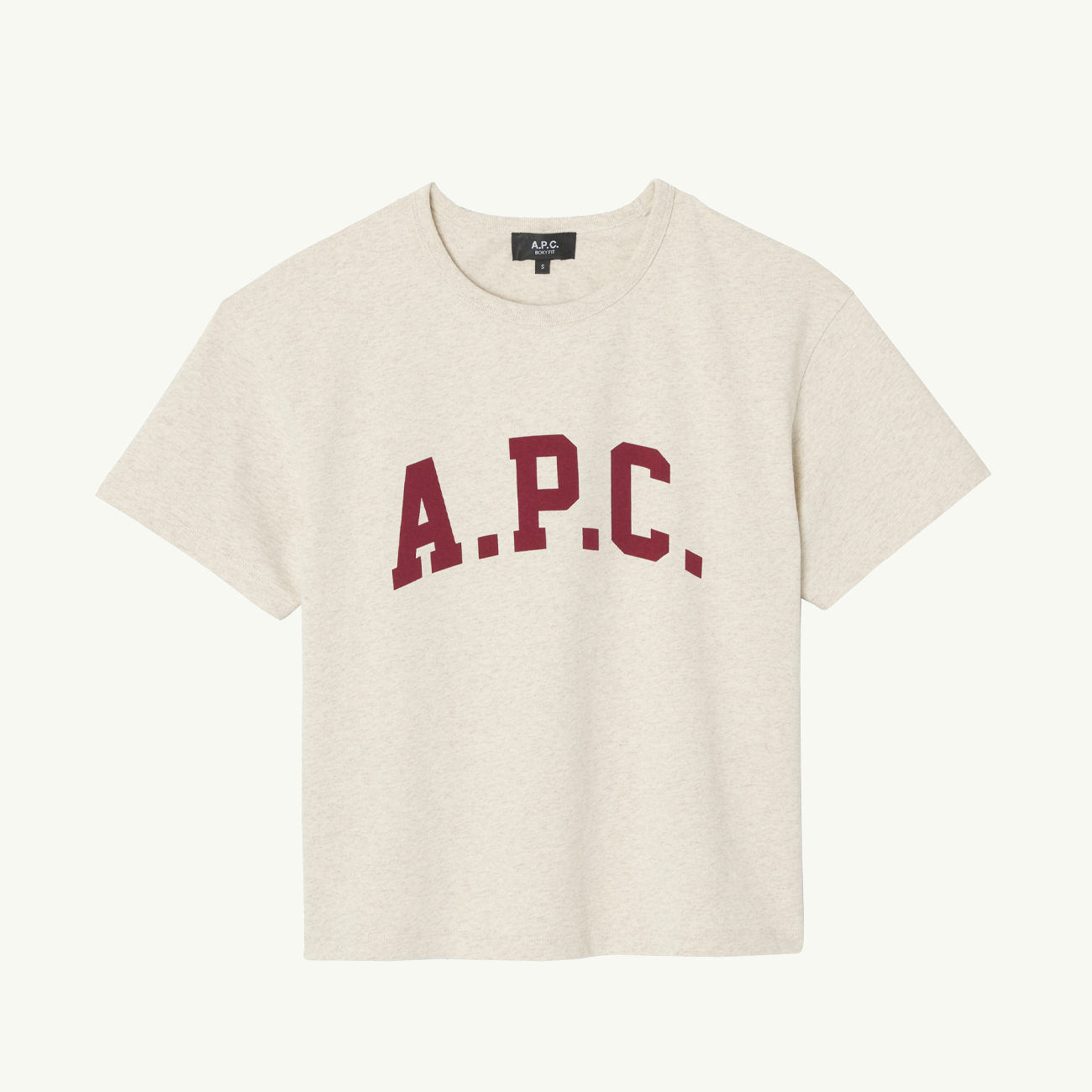 Margaret T-Shirt - Ecru Chine/Red