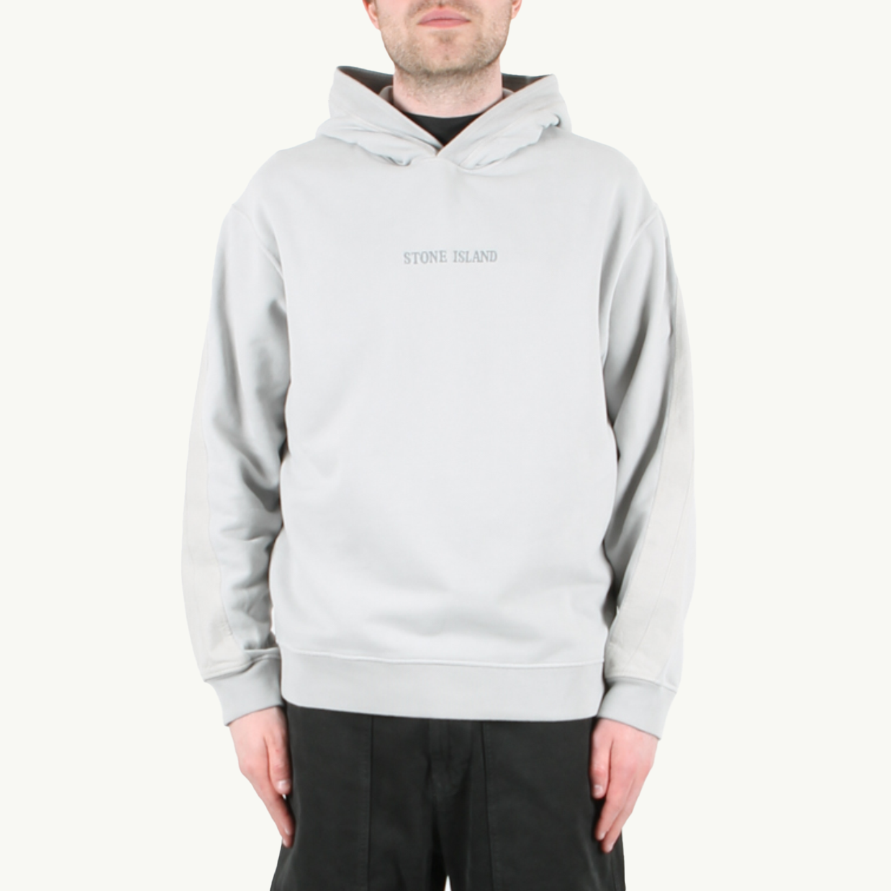 Sweatshirt Chest Logo Hooded - Grey 6081