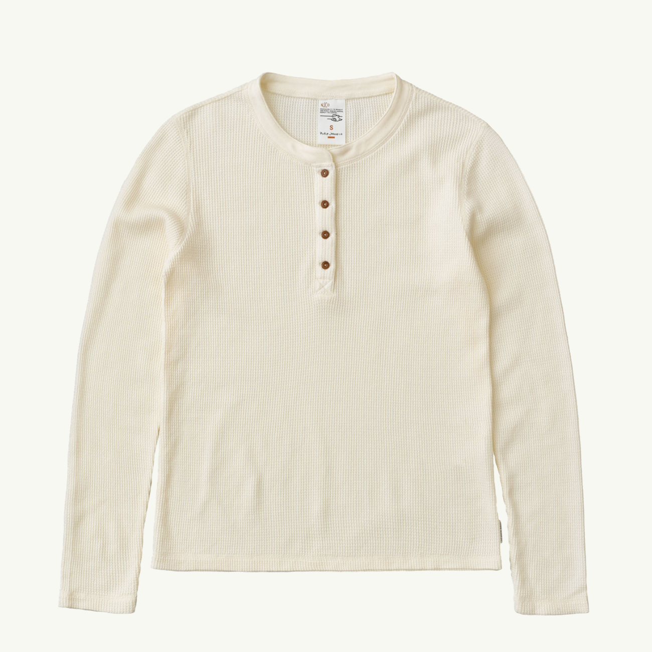 Mira Henley Waffle - Egg White
