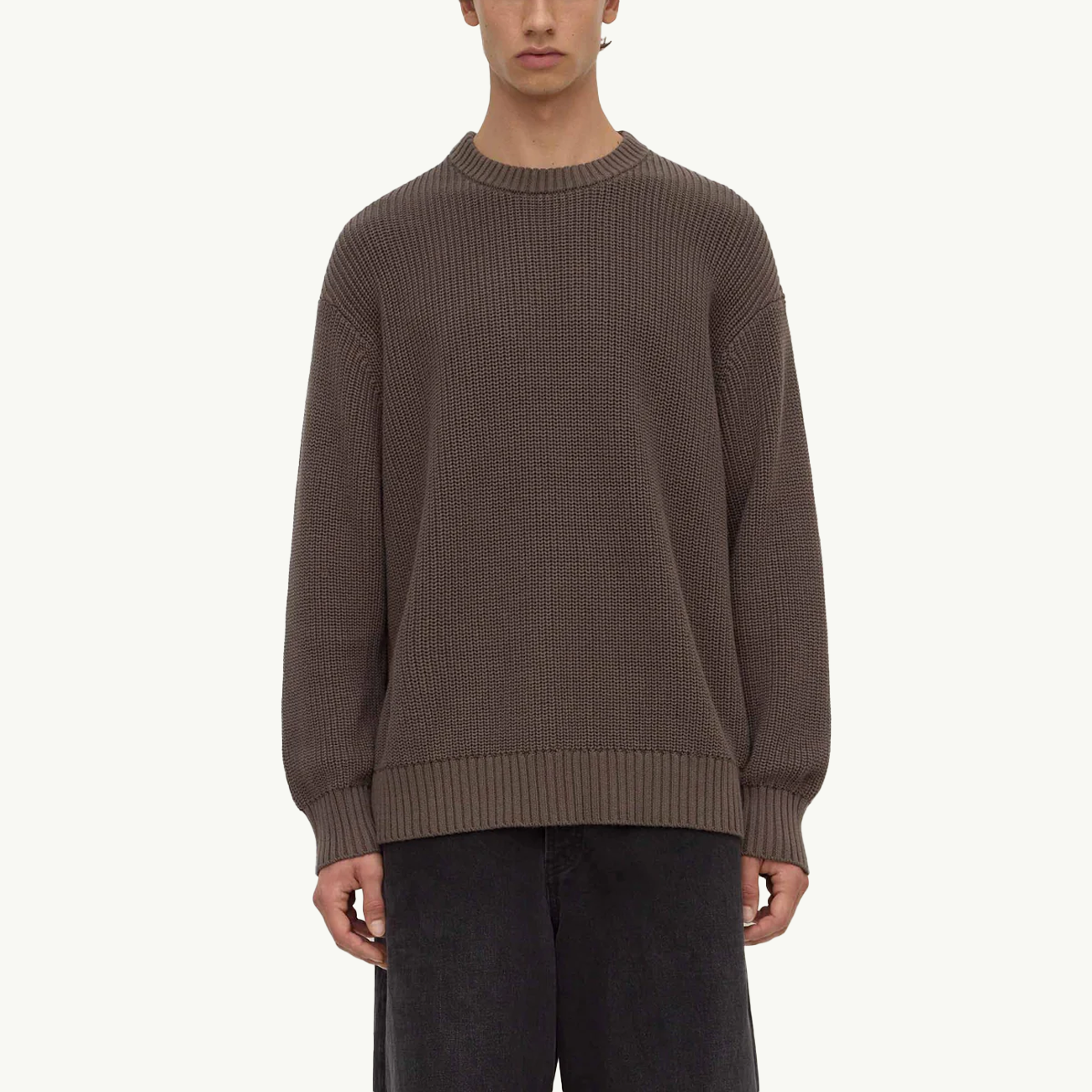 Carson Cotton Rib Knit - Bark