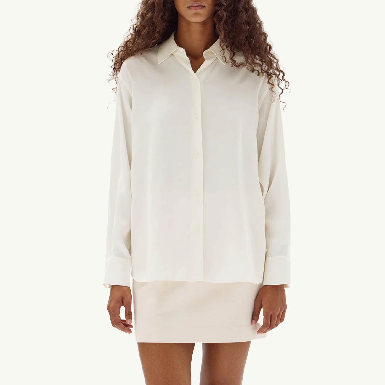 Rae Long Sleeve Shirt - Cream