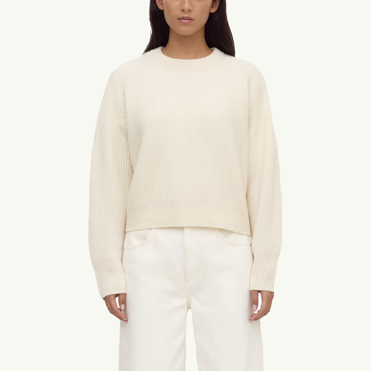 Amerie Cashmere Knit Jumper - White