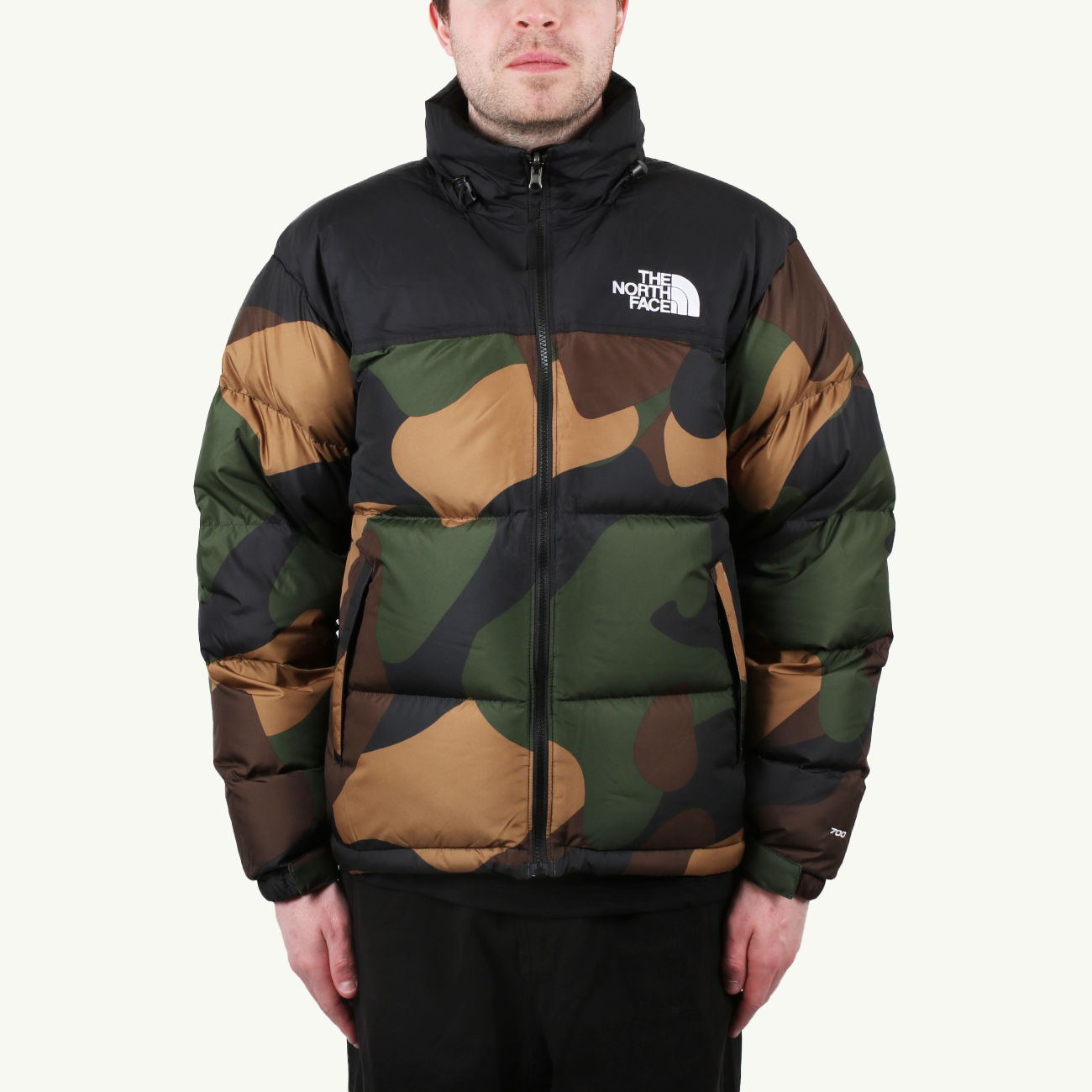 96 Retro Nuptse Jacket - TNF Black/Block Camo Print