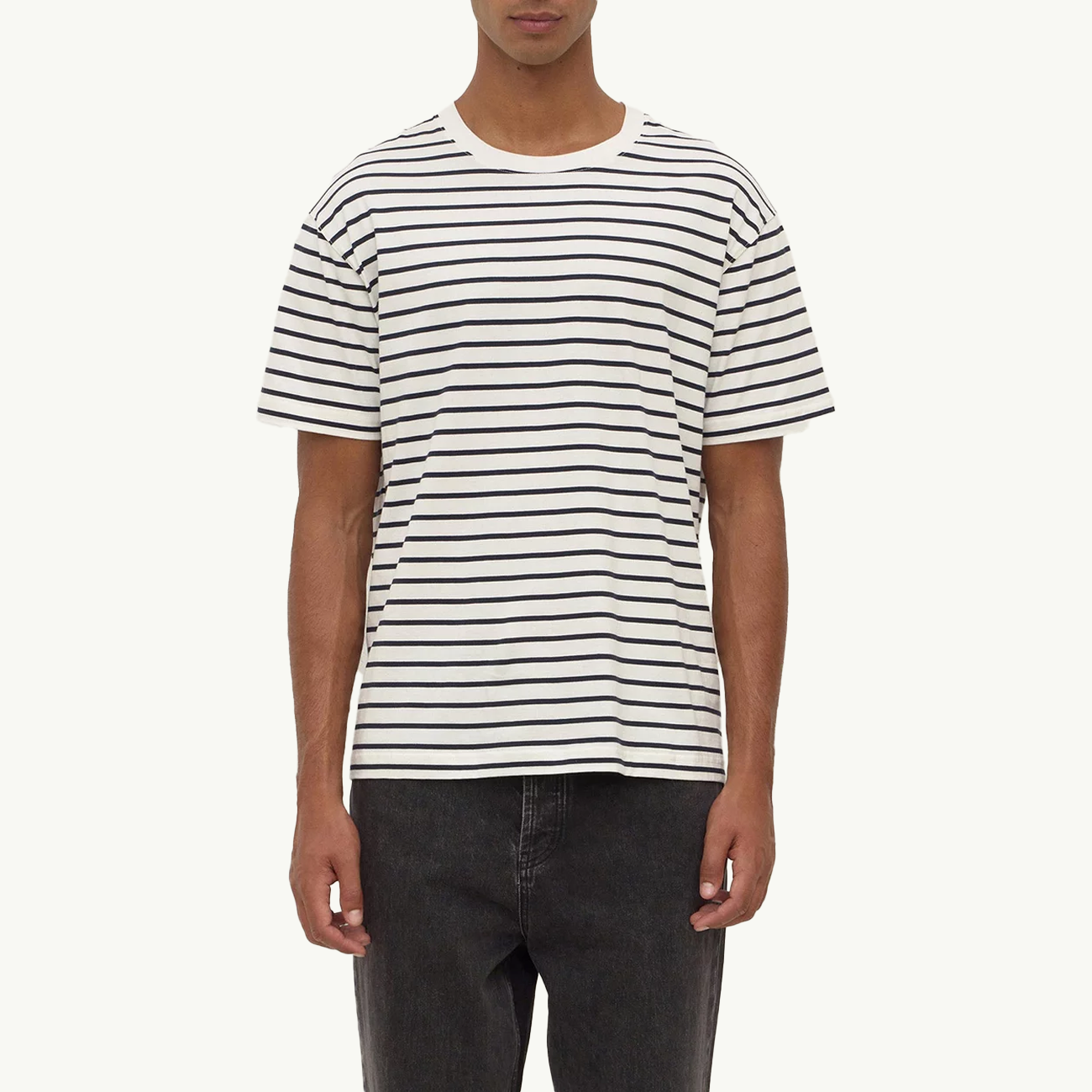 Ronan Stripe Tee - True Navy/White