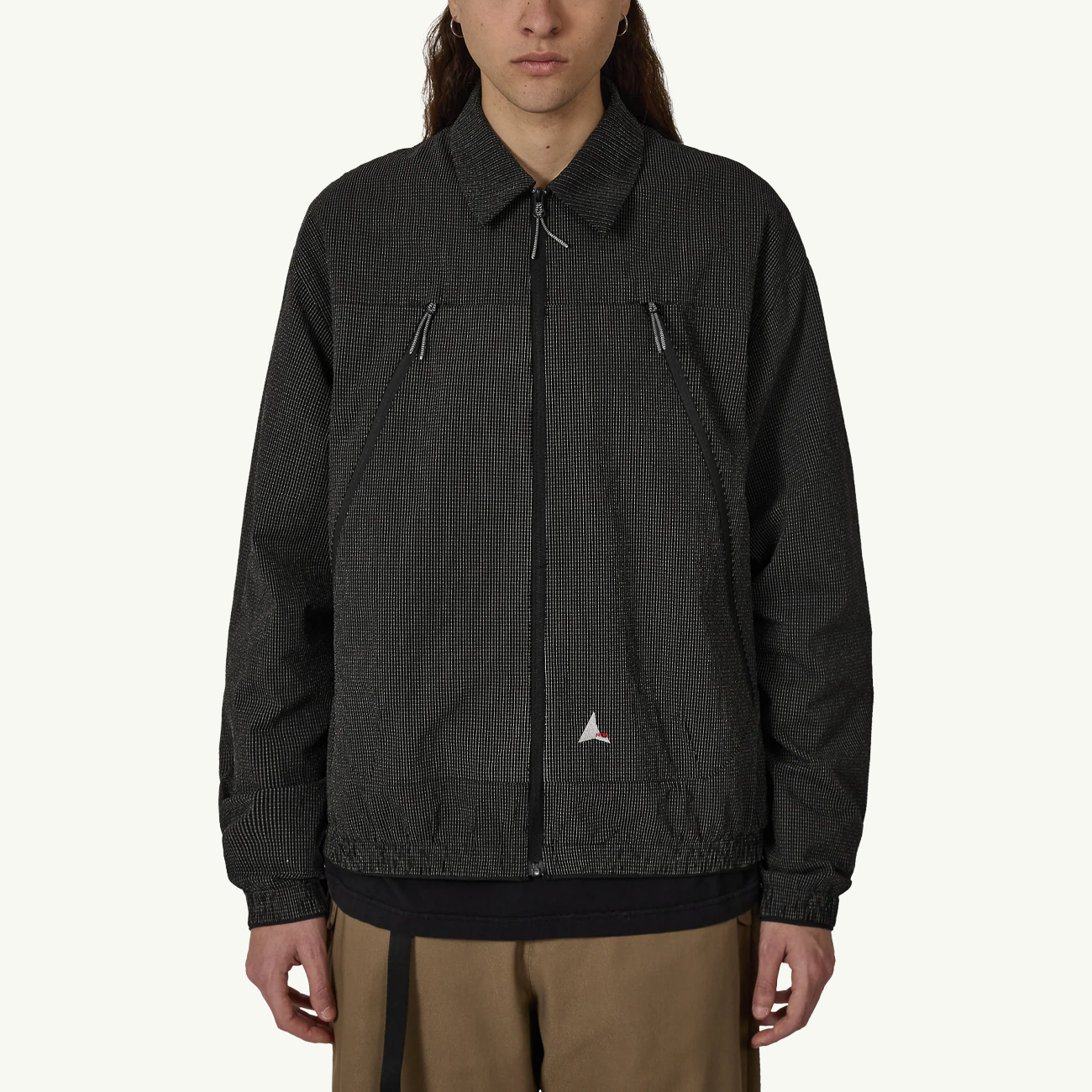 Lamon Reinforced Technical Zip Up Shirt - Black