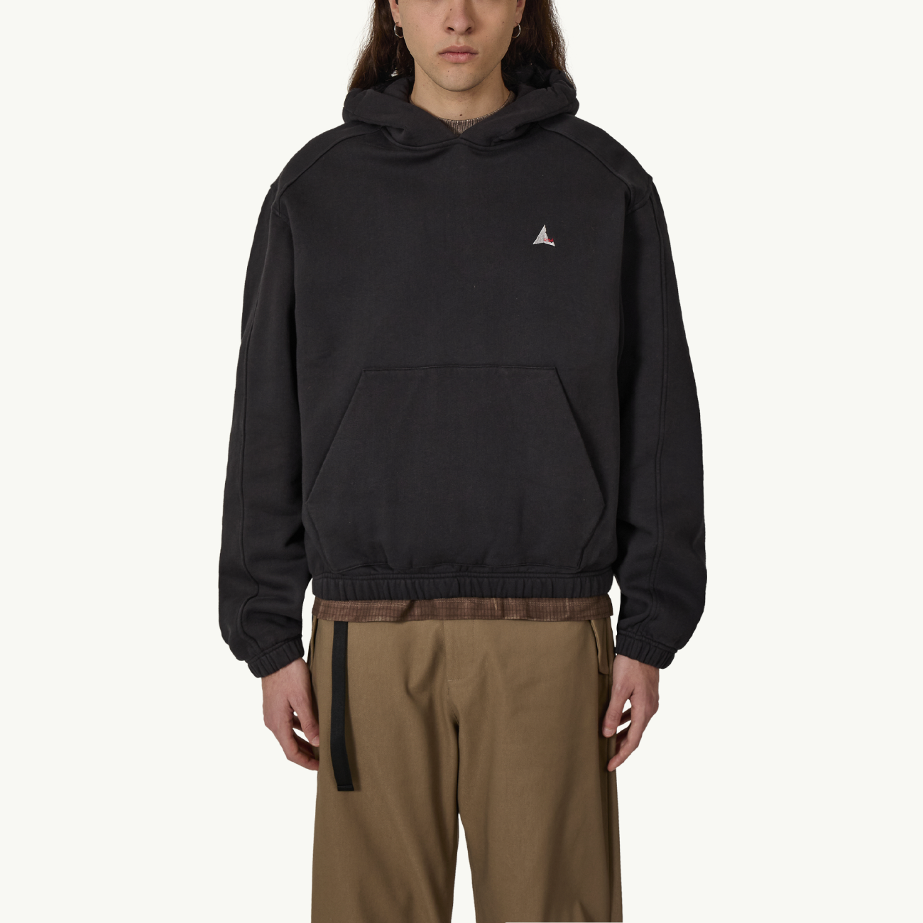 Logo 490Gsm Hoodie - Washed Black