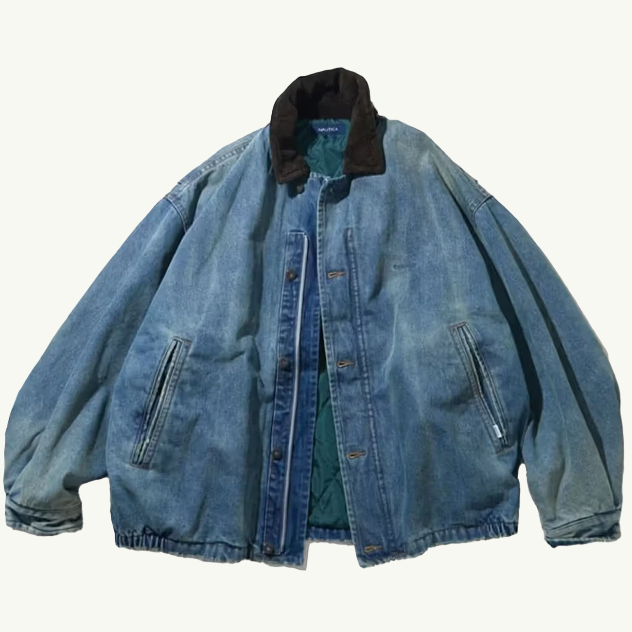 Crushed Denim Jacket - Blue