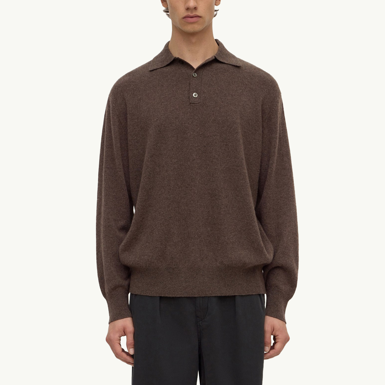 Cashmere Polo - Ganache Marle