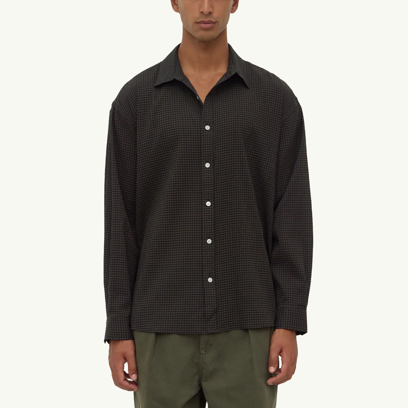 Murphy Longsleeve Shirt - Moss/Black