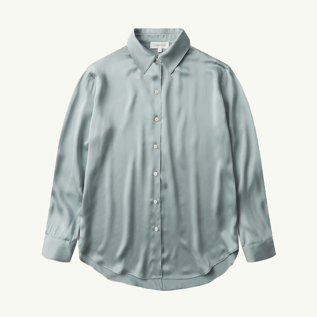 Pippa Silk Longsleeve Shirt - Cloud